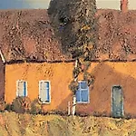 Magne Austad: tempera/akryl/olje, 2000, 50 x 140 cm