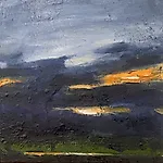 �rnulf Opdahl: Himmelen over �ya, 2025, 50 x 50 cm