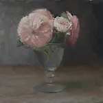 Halvard Haugerud: Franske roser, 2024, 24 x 26 cm