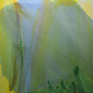 Olivier Debr�: La montagne verte L�rdal, 1990, 180 x 180 cm