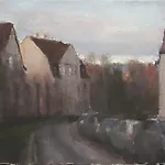 Halvard Haugerud: Kveld i oktober, 2009, 29 x 36 cm