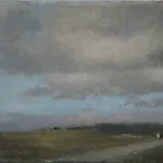 Halvard Haugerud: Veien fra H�rland kirke, 2014, 26 x 37 cm
