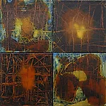 Inge Jensen: Membran - mine, 2002, 72 x 72 cm