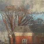Halvard Haugerud: Solbelyst vegg, 2015, 20 x 27 cm