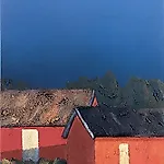 Magne Austad: tempera/akryl/olje, 2001, 105 x 65 cm
