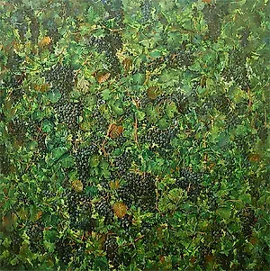 Thor Furulund, Kongens druer (Penedes), 2006, 150 x 150 cm