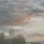 Halvard Haugerud: R�d himmel, 2006, 26 x 34 cm