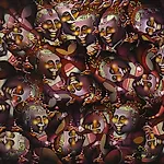 Terje Ythjall: N�r man kjenner hverandre meget godt - og er maskert som seg selv - kan man v�re sammen, 2006, 100 x 120 cm