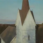 Halvard Haugerud: H�rland kirke, 2020, 31 x 34 cm
