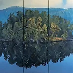 Magne Austad: tempera/akryl/olje, 2000, 180 x 300 cm