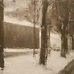 Halvard Haugerud: Vintergata, 2004, 33 x 45 cm