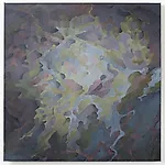 Thomas S�verud: Fossilt (studie), 2024, 60 x 60 cm