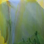 Olivier Debr�: La montagne verte L�rdal, 1990, 180 x 180 cm