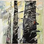 Nini Anker Dessen: Triptykon, 2006, 70x70 x 3 cm